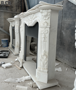 เตาผิงหินอ่อนธรรมชาติหินแกะสลักมือสำหรับใช้ในบ้านห้องนั่งเล่นโรงแรมอพาร์ทเมนท์อิสระ - Product Image 6