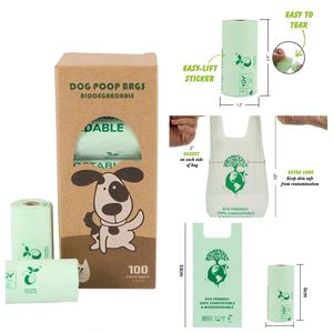 Manufacturer Wholesale Green Environmentally Friendly Biodegradable <b>Compostable</b> Pet Poop Bag Outdoor Hygiene - Product Image 1