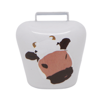 Aimant de réfrigérateur de petite cloche de vache en métal de modèle personnalisé