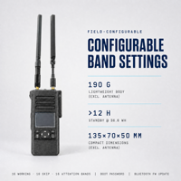Detector de RF Portátil de 0.3-12.8GHz, Detector Anti-Drones, Escáner de Señales UAV, Resistente al Agua, Alcance de Detección de Más de 2km para FPV