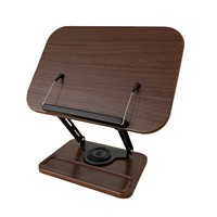 Penyangga Buku Kayu Putar 360 Derajat Premium Pabrik Berpengalaman 18 Tahun, Ergonomis, Tinggi Dapat Disesuaikan, untuk Meja, Sekolah, Perpustakaan, Grosir