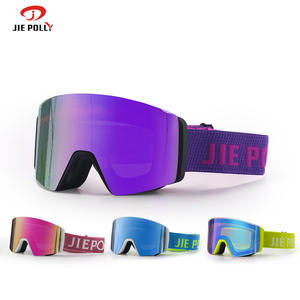 लॉक स्विच चुंबकीय स्की गोगल्स एंटी-फॉग शीतकालीन खेल चश्मा. वी 400 स्नोबोर्डिंग गोगल स्कीइंग के लिए डबल लेंस बर्फ गोगल - Product Image 4