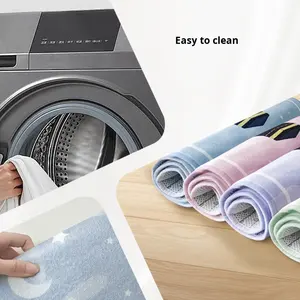 Tappetino da preghiera <span class=keywords><strong>etnico</strong></span> di forma irregolare moderno a tinta unita spugna lavabile con stampa tappeti di Design transfrontaliero per <span class=keywords><strong>tappeto</strong></span> per uso domestico - Product Image 4