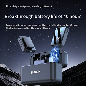 SX62 <b>wireless</b> lavalier <b>microphone</b>, ultra lightweight, noise cancelling, battery life of up to 48 hours, - Product Image 6