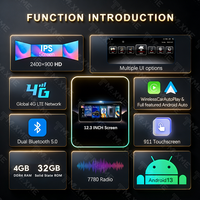 Autoradio Android Maisimei 12,3'' Lecteur DVD de voiture pour TOYOTA 2022-2023 Fronder 2019 Levin 2021 Corolla IPS DSP Vidéo de voiture Carplay