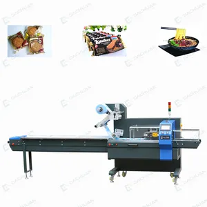 Gezichtsmasker Verpakkingsmachine Hoge Snelheid Kussen Soort Horizontale Flow Wrap Machine Voor Koekjes Verpakking Machine 65-6000Mm 650