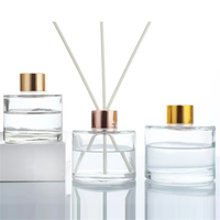 50ml pour Reed Diffuseur Bouteille Vide Parfum Rechargeable avec Bouchon En Bois et Rotin Bâton Bouchon À Vis D'étanchéité Emballé dans Carton