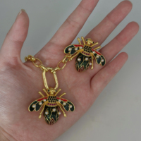 Exquis Black Bee Collier Anneau Polyvalent Mode Animal Thème Ensembles de Bijoux pour les Fêtes Cadeaux et Accessoires Quotidiens