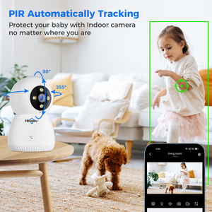 กล้องวงจรปิด Hiseeu 5MP พร้อมปุ่มโทร ระบบติดตามอัตโนมัติ มองเห็นในเวลากลางคืน กล้องวงจรปิดภายในบ้านแบบ PTZ รุ่น FH2C กล้อง PTZ FH2C สำหรับดูแลเด็ก - Product Image 3
