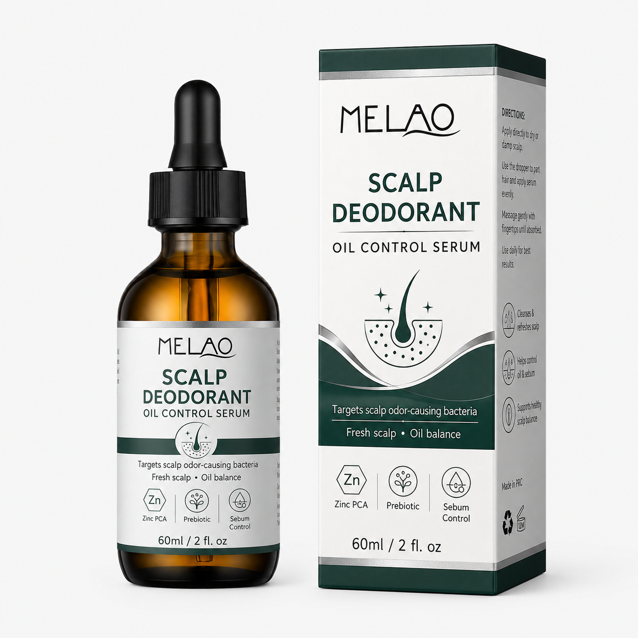 Sérum déodorant prébiotique pour le cuir chevelu Zinc PCA