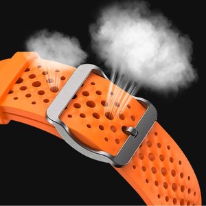 Bracelet de montre en silicone respirant pour Xiaomi Watch S4 Sport 20/22 mm, bracelet de remplacement compatible avec <span class=keywords><strong>Huawei</strong></span> <span class=keywords><strong>GT3</strong></span> - Product Image 4