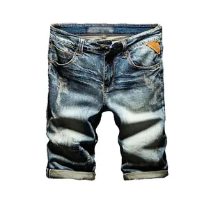Men Skinny Jeans Manufacturer Men Casual Pants and Jeans Ripped Short Denim