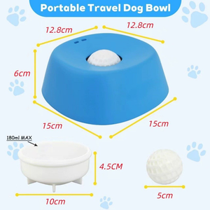 Gamelle liquide pour chien avec boule roulante en ABS, alimentation lente, antidérapante, motif uni personnalisé - Product Image 6