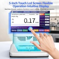Analizador de Humedad Halógeno de Precisión para Laboratorio, 120g/1mg, Pantalla Táctil Digital, Medidor de Humedad para Granos y Alimentos, Control de Calidad, 0.01%