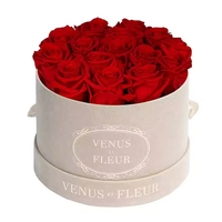 Boîte cadeau en carton avec logo personnalisé, fleur de rose, ruban, poignée, finition mate, impression UV, doublure en éponge, boîte rigide écologique pour bougie