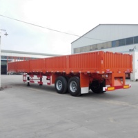 Chine Factorysale 40 tonnes Type de clôture Cargo plat camion camion tailer paroi latérale semi-remorque mur latéral remorque Cargo remorque