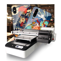 Kecil 6090 Uv Flatbed Printer Multi Fungsi Uv Mesin Cetak Inkjet Ponsel Case Printer