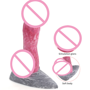 Nuevo Dildo Grande <span class=keywords><strong>de</strong></span> Silicona Impermeable con Forma <span class=keywords><strong>de</strong></span> Pene <span class=keywords><strong>de</strong></span> Perro Policía, Colorido, para Masturbación Femenina, Sensación Realista - Product Image 5