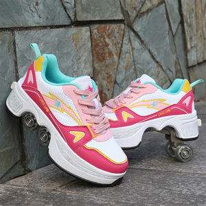 Chaussures déformables à roulettes à quatre roues, patins à roulettes à double rangée, patins à roulettes à marche libre, vente chaude TikTok Boom Agloat - Product Image 1