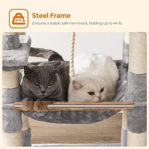 Griffoir pour chats de petite et grande taille, gris foncé, de haute qualité, durable, coloré, de taille moyenne, en forme de maison, tour, condo ou cage - Product Image 4