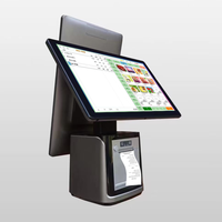 H02 Windows/Android Google GMS, Terminal Punto de Venta Táctil con Impresora, NFC, Código QR, Kiosco de Pedidos para Restaurantes, Caja Registradora Autoservicio