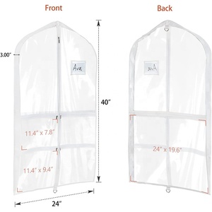 Sacs <span class=keywords><strong>à</strong></span> vêtements en PVC anti-poussière et imperméables avec fenêtre transparente pour rangement en placard – Vente en gros - Product Image 2