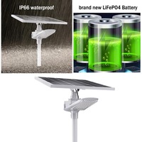 Lampe solaire LED pour extérieur, étanche, pour jardin, allée, village, route, IP66, avec détecteur de mouvement, éclairage pour zones éloignées