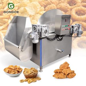 Peanut Onion Plantain Fry Automatic Stirring Gas Chip Deep Batch <b>Fryer</b> Brosted Chicken Fryed <b>Machine</b> - Product Image 1