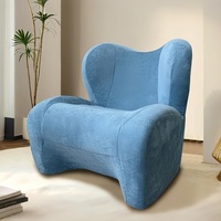 Sofá Seccional Modular de Tela Comprimida al Vacío, Silla de Lectura Ergonómica con Soporte Lumbar, Estilo Nórdico Minimalista sin Marco para Sala de Estar