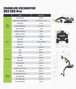 Nouvelle Excavatrice sur Chenilles Zoomlion 22 Tonnes avec Moteur Cummins Puissant ZE215G, Fabrication Chinoise, pour Travaux de Terrassement - Product Image 3