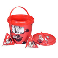 Conteneurs à biscuits ronds jetables IML de 1 kg, recyclables, en plastique biodégradable avec couvercle