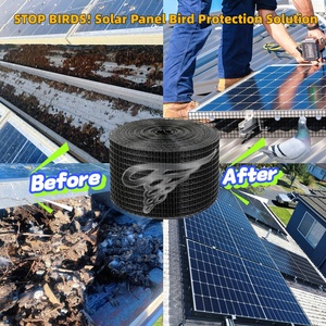 Malla de Protección para Páneles Solares Galvanizada, Malla de Alambre de 1.0 mm Resistente a los Rayos UV y a la Intemperie, Pantalla Antipalomas para Paneles Solares en Techos Exteriores - Product Image 2