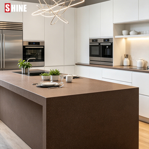 Laje de Quartzo Polido de Partículas Grandes em Tom Marrom para Design Personalizado de Cozinhas e Banheiros - Product Image 4