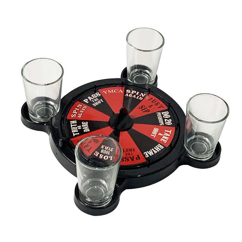 Roulette Shots Drinking Games Set - Party with Glass Shots