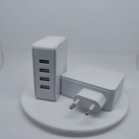 US Home Plug Portable Multi 4 USB 6.8A Power Adapter Wall Mobile Charger