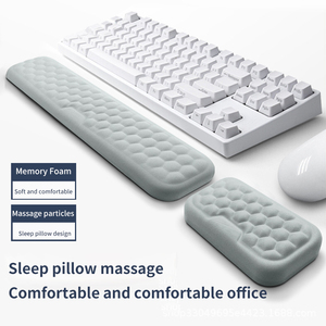Reposamuñecas ergonómico para teclado y ratón, protección para escribir en la oficina, alfombrilla de ratón de espuma con memoria para muñeca, alfombrilla de escritorio para ordenador portátil - Product Image 2