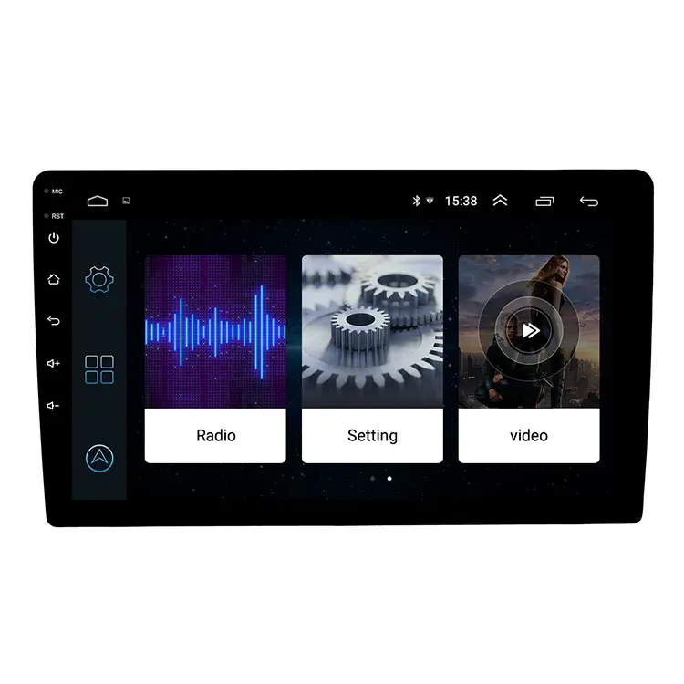 Evrensel 9 inç android 9.0 araba Stereo araba multimedya ses sistemi Wifi FM GPS