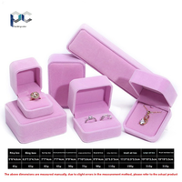 Boîte d'emballage pour bijoux en velours, plusieurs tailles et couleurs, pour le rangement des colliers, des boucles d'oreilles, des bagues, boîte à bijoux en flanelle