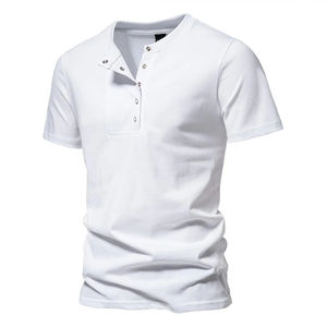Camiseta Deportiva Masculina de Manga Corta, Nueva Colección de Verano, de Secado Rápido, Transpirable, de Tela Waffle, Poliéster/Algodón, Color Blanco, al por Mayor - Product Image 1