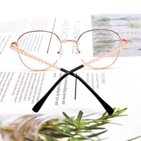 Monture de lunettes en métal pour femmes, lunettes de vue rondes tendance, ultra-légères, myopie, lunettes circulaires