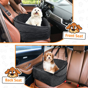 Fashion Washable Dog Booster Seat Kleiner Hund Autos itz Reise bett Aufbewahrung tasche Sicherheits gurt für Haustiere 30 Pfund Hunde bett - Product Image 6