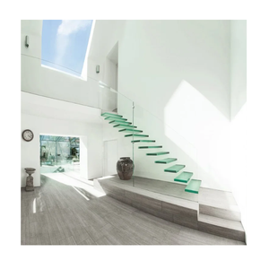 Scala galleggiante nascosto Cantilever scale entrano a muro tipo scala con gradini in vetro - Product Image 1