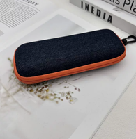 Étui à lunettes en jean personnalisé avec logo, pochette souple pour lunettes, sac de rangement pour lunettes de voyage, cadeau promotionnel