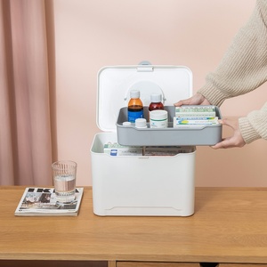 Caja de Almacenamiento de Medicamentos de Plástico para el Hogar, Botiquín de Primeros Auxilios, Organización del Hogar, Gabinetes de Medicamentos Funcionales con Tapa - Product Image 3