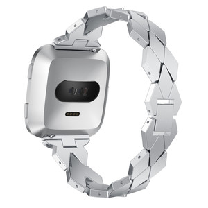 <span class=keywords><strong>Bracelet</strong></span> de remplacement de montre en acier de luxe pour <span class=keywords><strong>Fitbit</strong></span> Versa/Versa <span class=keywords><strong>Lite</strong></span>/Versa 2 <span class=keywords><strong>bracelet</strong></span> de montre en alliage losange - Product Image 3