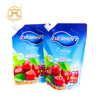 Emballage de recharge de savon liquide rechargeable personnalisé sac de détergent à lessive pochette à bec verseur pochette debout avec bec verseur