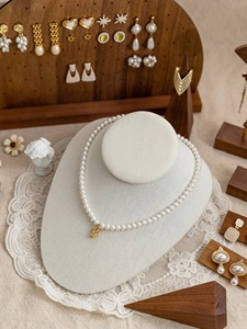 Expositor de Joyería para Cuello, <span class=keywords><strong>Busto</strong></span> de Maniquí de Terciopelo para Exhibición de Collares y Colgantes - Product Image 1