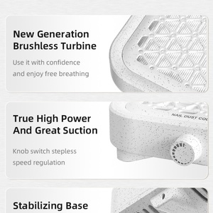 Aspirateur de poussière professionnel pour ongles, ventilateur super silencieux pour le polissage des ongles, outil de manucure électrique pour couvercle magnétique - Product Image 5