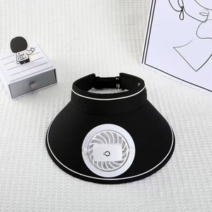 Casquette Visière Pare-<span class=keywords><strong>Soleil</strong></span> Ouverte pour Femme avec Ventilateur Rafraîchissant Rechargeable, Large Bord pour Sports de Plein Air, Camping, Pêche, Été - Product Image 3