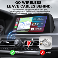 OEM MS-11 Portablewireless Android Auto carplay 2-in-1 Adapter Dongle Kabel/Nirkabel Koneksi USB Garansi 1 Tahun Plug Play